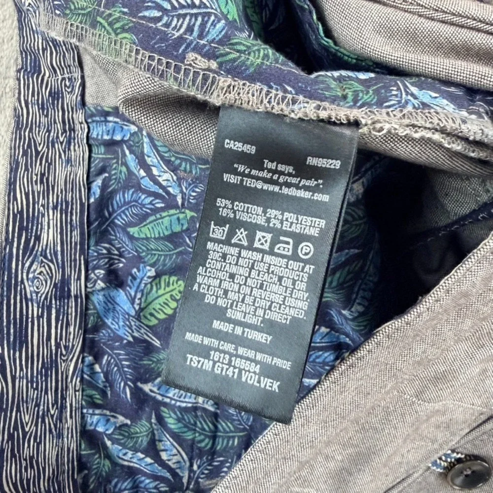 Ted Baker London Volvek Classic Fit Trousers Pants in Brown Men 36Rx32 NWOT